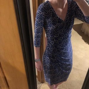 3 FOR 25: Ralph Lauren Blue Patterned Dress